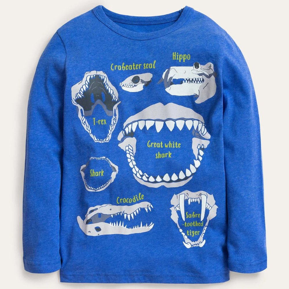 NWT Mini Boden Educational Glowing in the Dark T-shirt